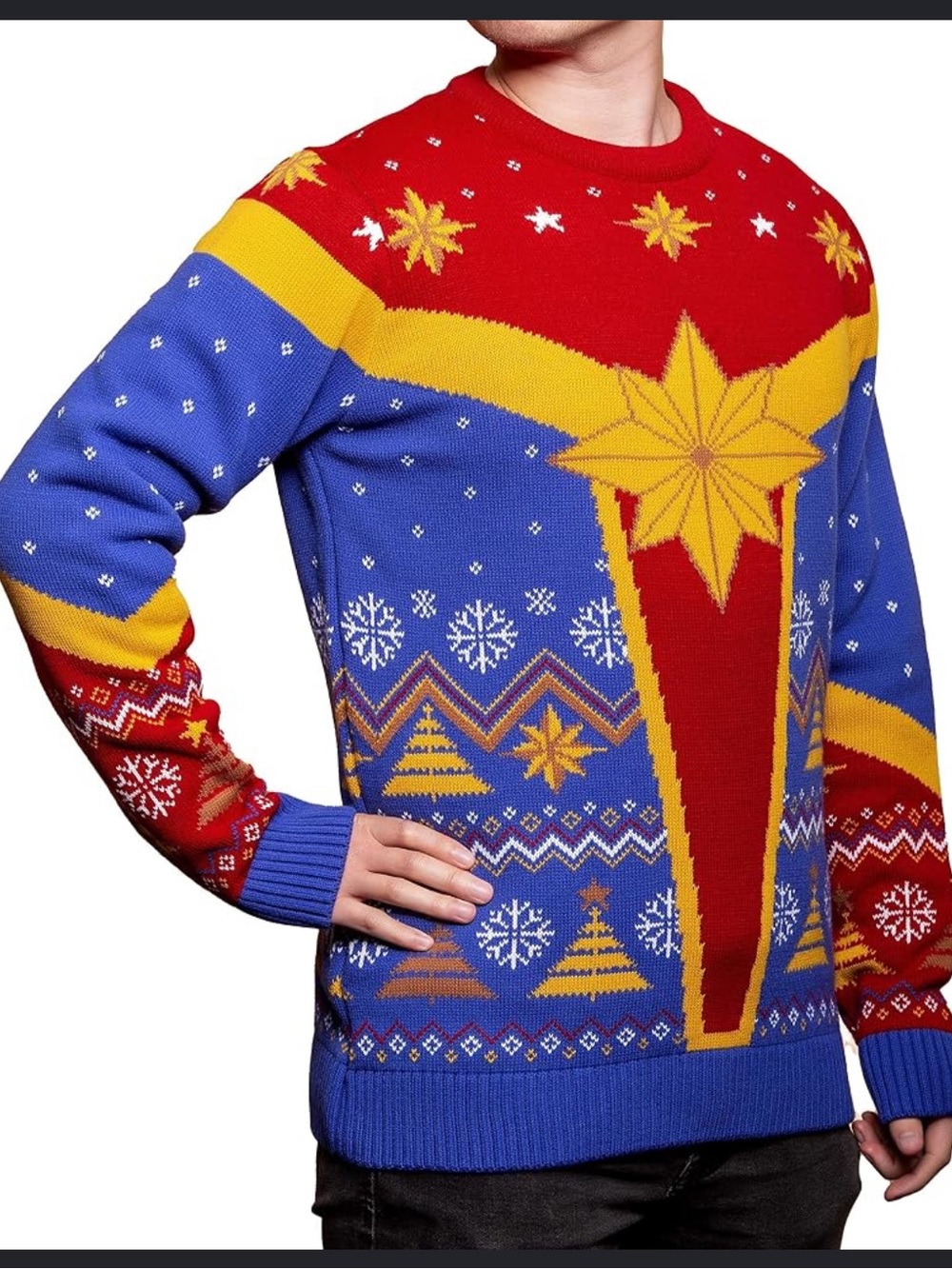 Captain Marvel Ugly Christmas Sweater for Women and Men